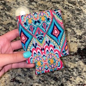 Set of six crown patterned can koozies